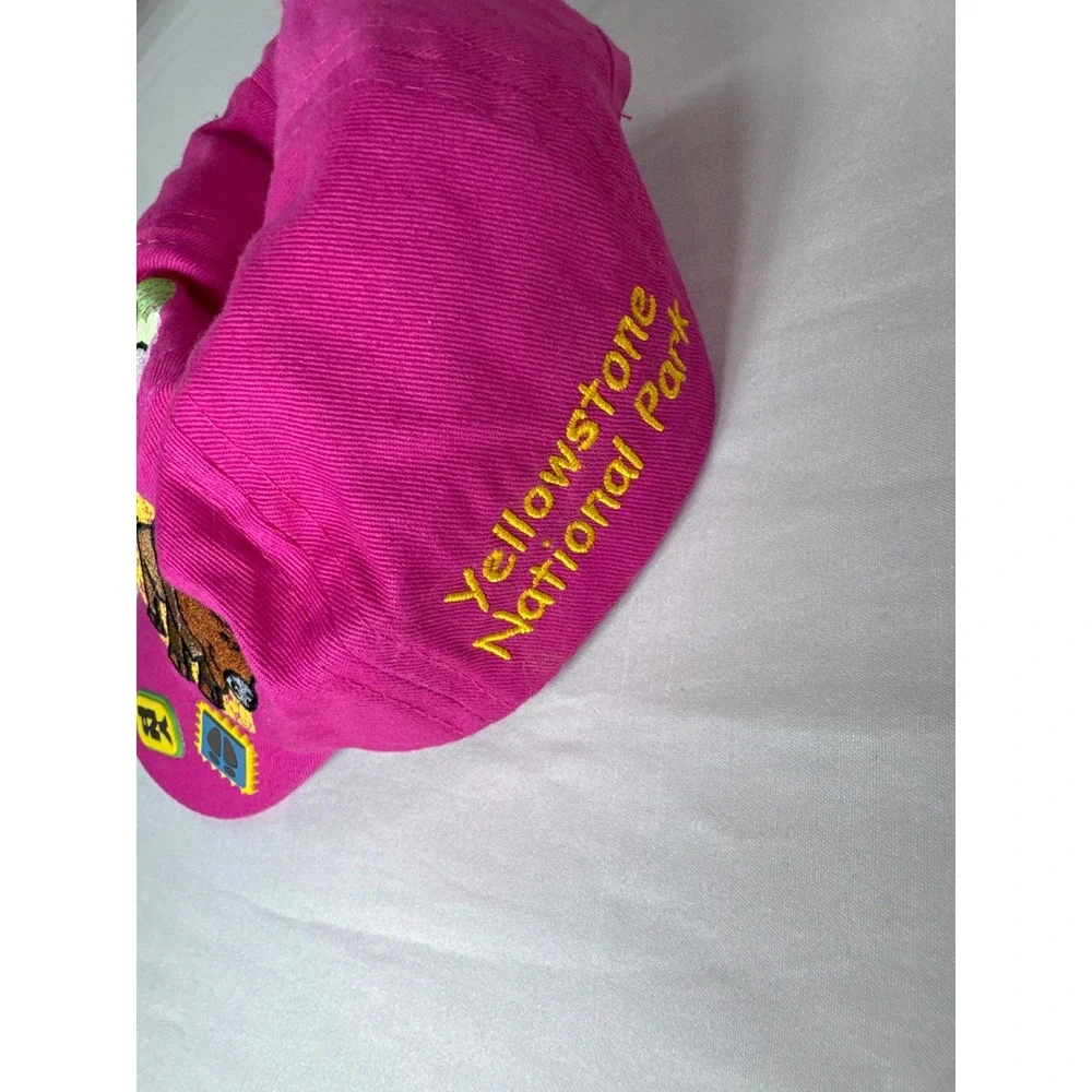 Julie + Joe Yellowstone National Park Hot Pink Embroidered Souvenir Hat Cap